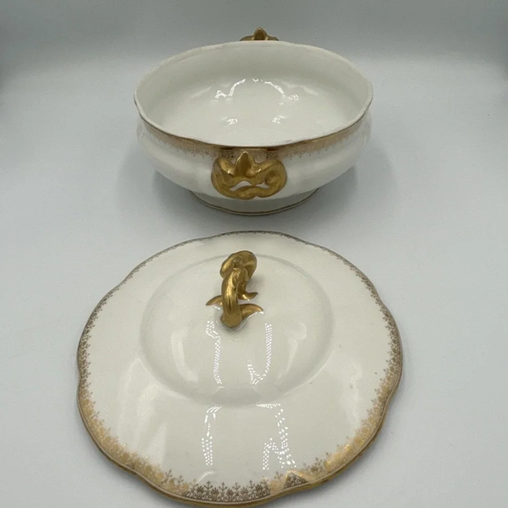 This is a Vintage L. Bernardaud & Co. Limoges porcelain serving dish.
